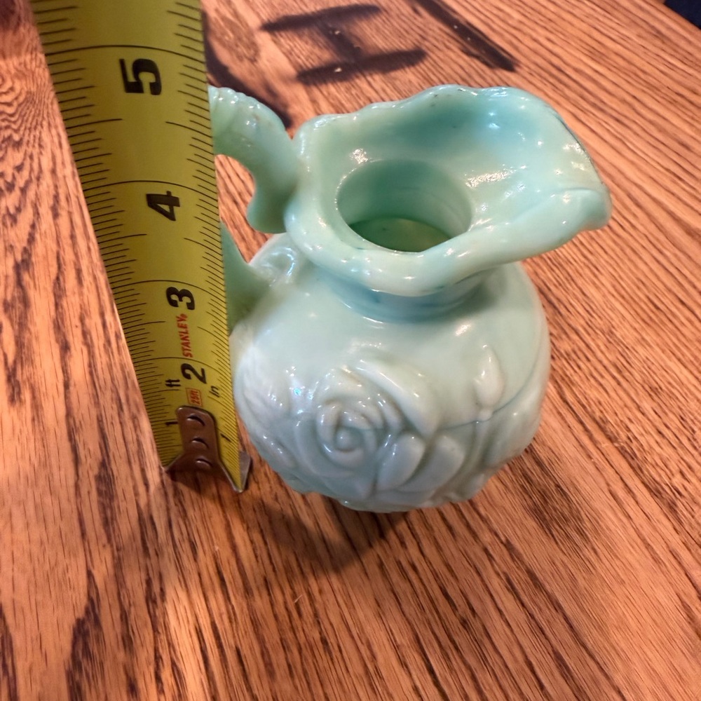 Avon Mint Green Rose Vase